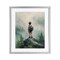 Stupell Industries Boy Adventurer Atop Mountain Framed Print Under Glass, design by Arlington Prints